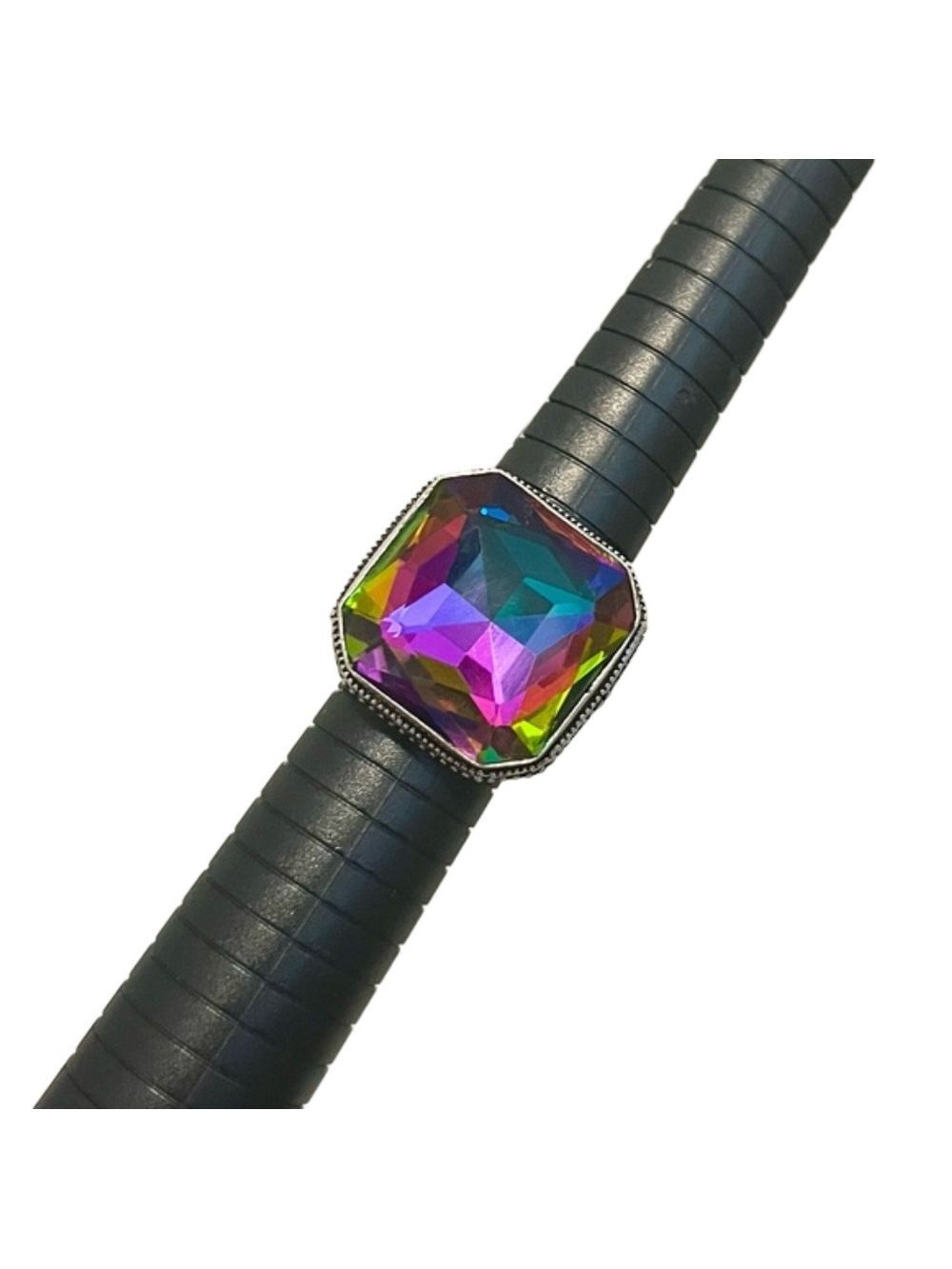 Mystic Topaz 925 Gemstone Ring size 10.25